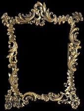 Vintage Small Victorian French Style Ornate Gold Metal Photo Frame Photo 3"x4"