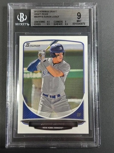 🔥 2013 Bowman Draft Picks Aaron Judge Baseball Card BGS 9 MINT Rookie 🔥