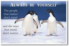 Always Be Yourself - NEW Classroom Puffin Animal Motivational School POSTER