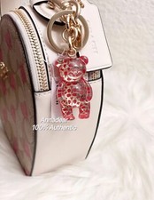 NWT Coach Bear Bag Charm Gold/Wine CK062