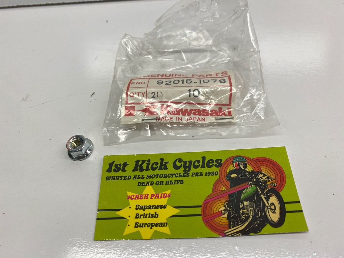NOS Kawasaki 92015-1078 Nut 6mm AR EX KD KE KH KL KM KX KZ KDX KLF
