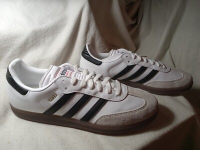 adidas Samba Indoor Shoes, White/Black/Red / 11.5