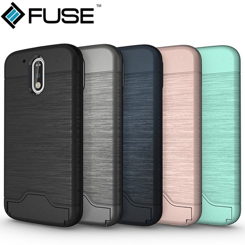 Fuse™ Aero Brushed Metal Texture Card Slot Case for Motorola Moto G4 & G4 Plus