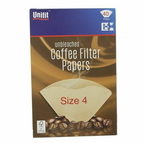 Coffee Filter Papers Size 4 Unbleached Brown Replacement Cones - Picture 11 of 24