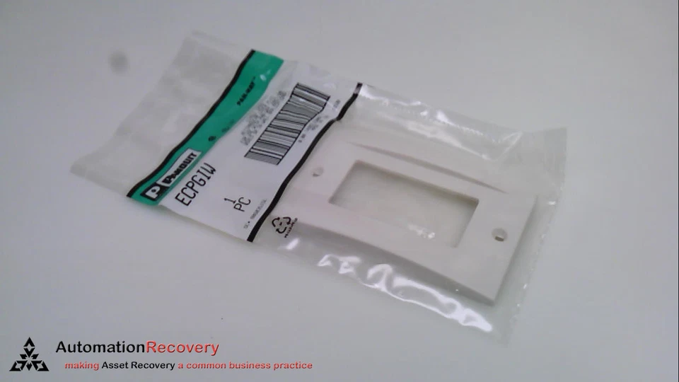 PANDUIT ECPGIW, PLACA DE CUBIERTA RECTANGULAR, PANDILLA ÚNICA, NUEVO #238794 Foto 2 de 4