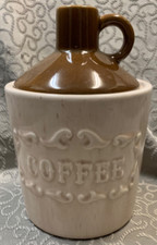 MCM Vintage Whiskey/Moonshine Jug look Ceramic Coffee Canister Made in USA