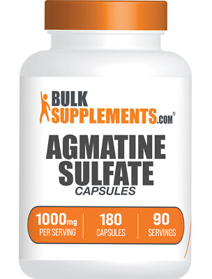 BulkSupplements Agmatine Sulfate 180 Capsules - 1000mg Per Serving