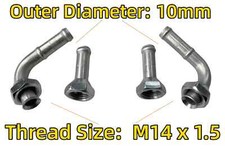 👍2 CONJUNTOS Adaptador/Conector Enfriador de Aceite 10mm OD M14x1.5 Para Radiador de Aluminio AUTO