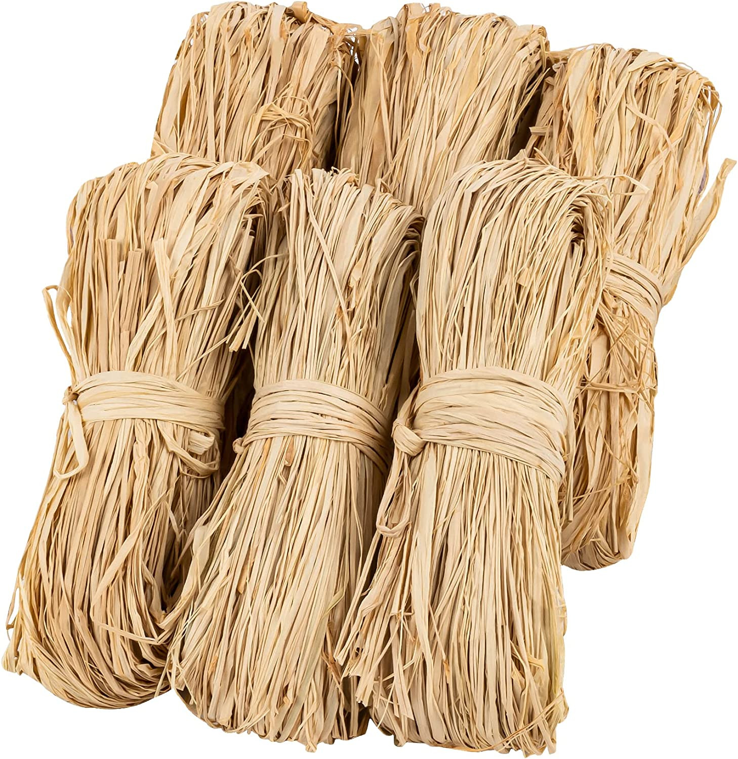 6PCS Raffia Ribbon Raffia Grass Sukh Raffia Straw for Florist