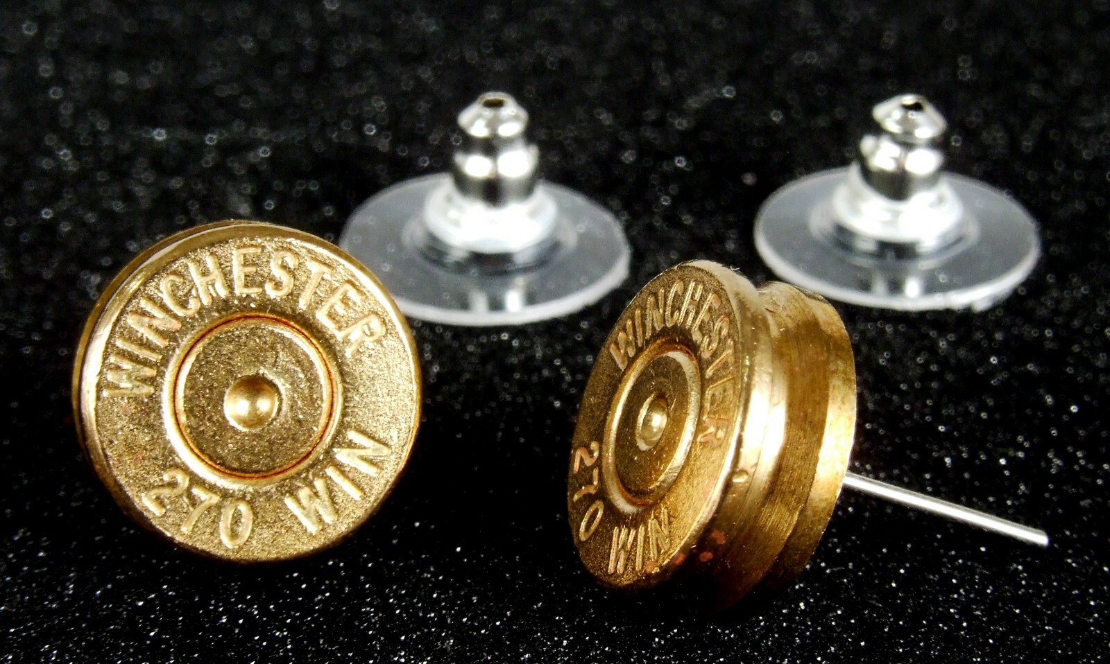 Pendientes de bala 270 ganadores con sello en la cabeza de Winchester