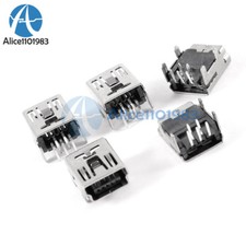 20Pcs Mini USB Type B 5-Pin Female Socket Right Angle DIP Jack Connector