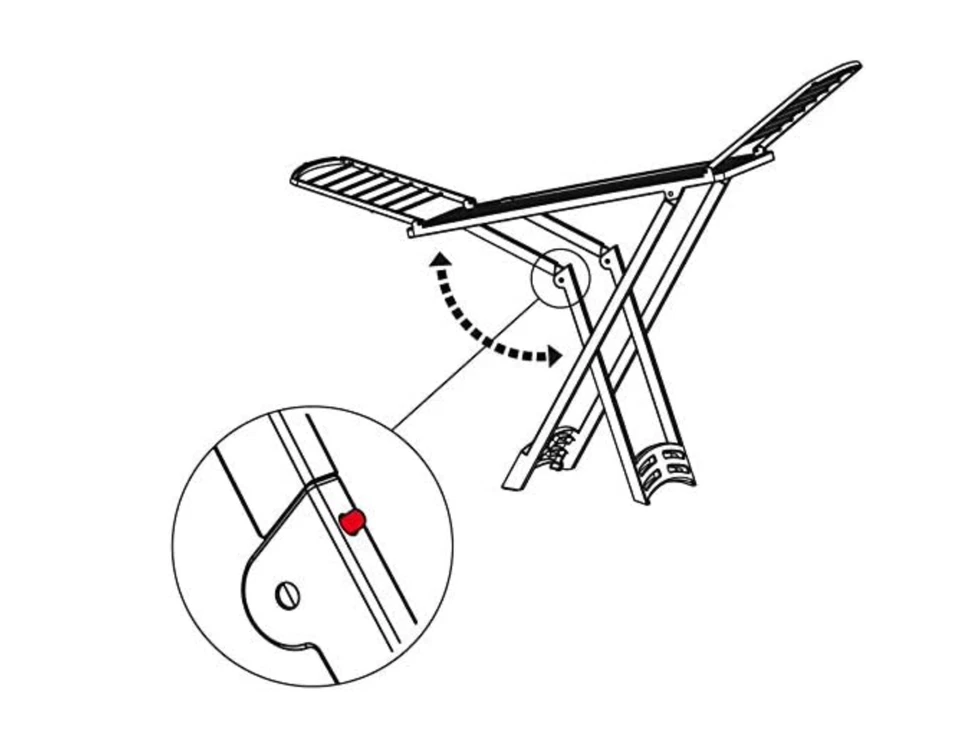 Stendi Stendino Stendibiancheria in resina zaffiro con ruote VILEDA - Immagine 4 di 4
