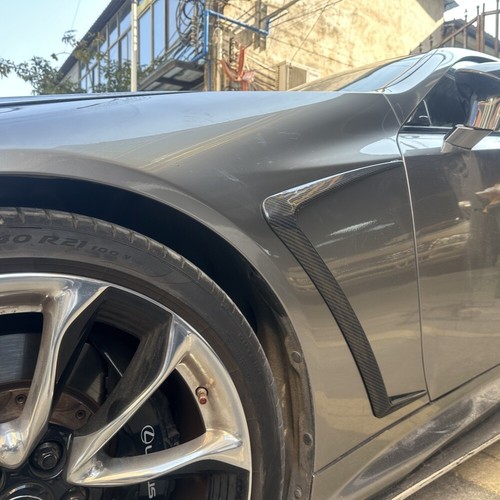 Dry Carbon Fiber Front Fender Side Vent Cover Garnish Trim For Lexus Lc500 500h - Foto 4 di 13