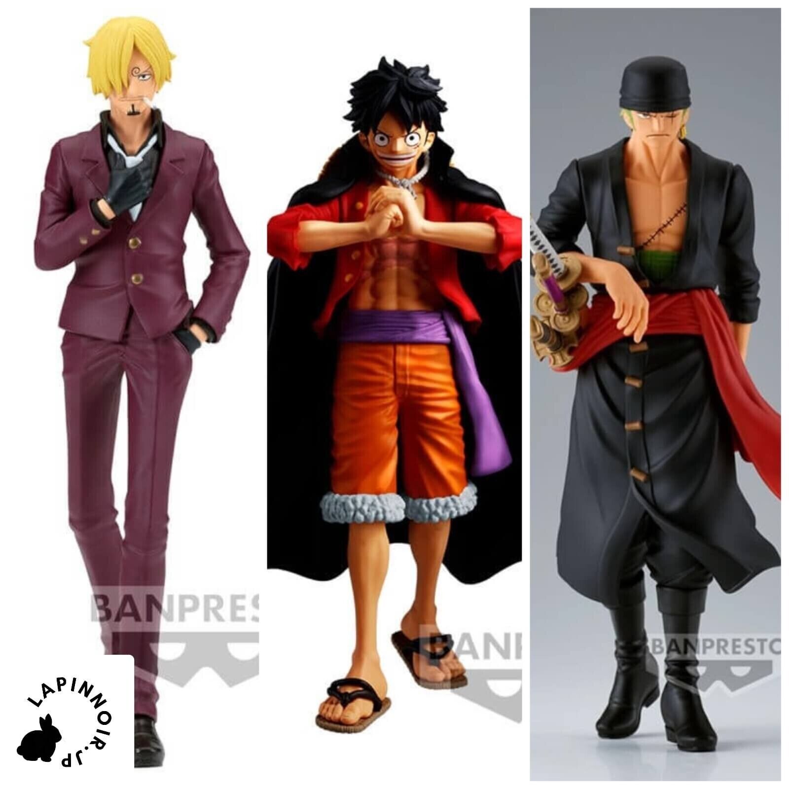 Figurine One Piece Luffy Zoro Sanji Le monster Trio