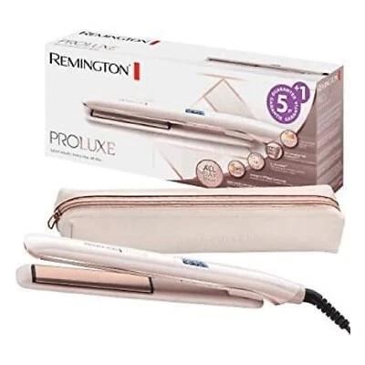 Remington S9100 ProLuxe Women's Hair Straighteners Ceramic OptiHeat - Rose Gold