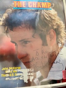 JOHN McENROE signed 1981 Sports Illustrated tennis magazine cover  Autographed  