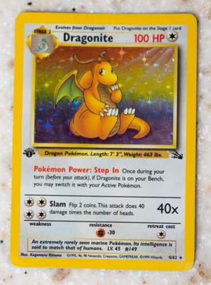 1st Edition Dragonite Holo 4/62 | eBay
