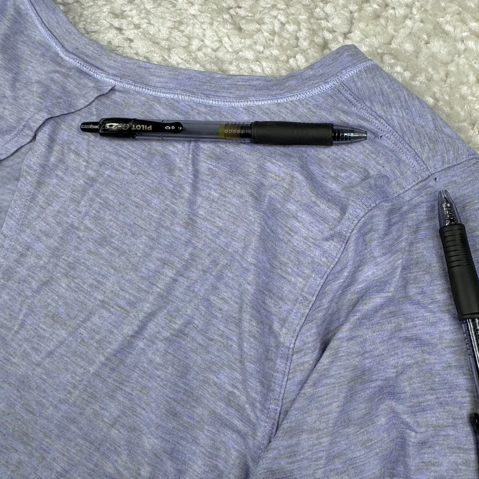 lululemon wild twist long sleeve heather dusk shirt