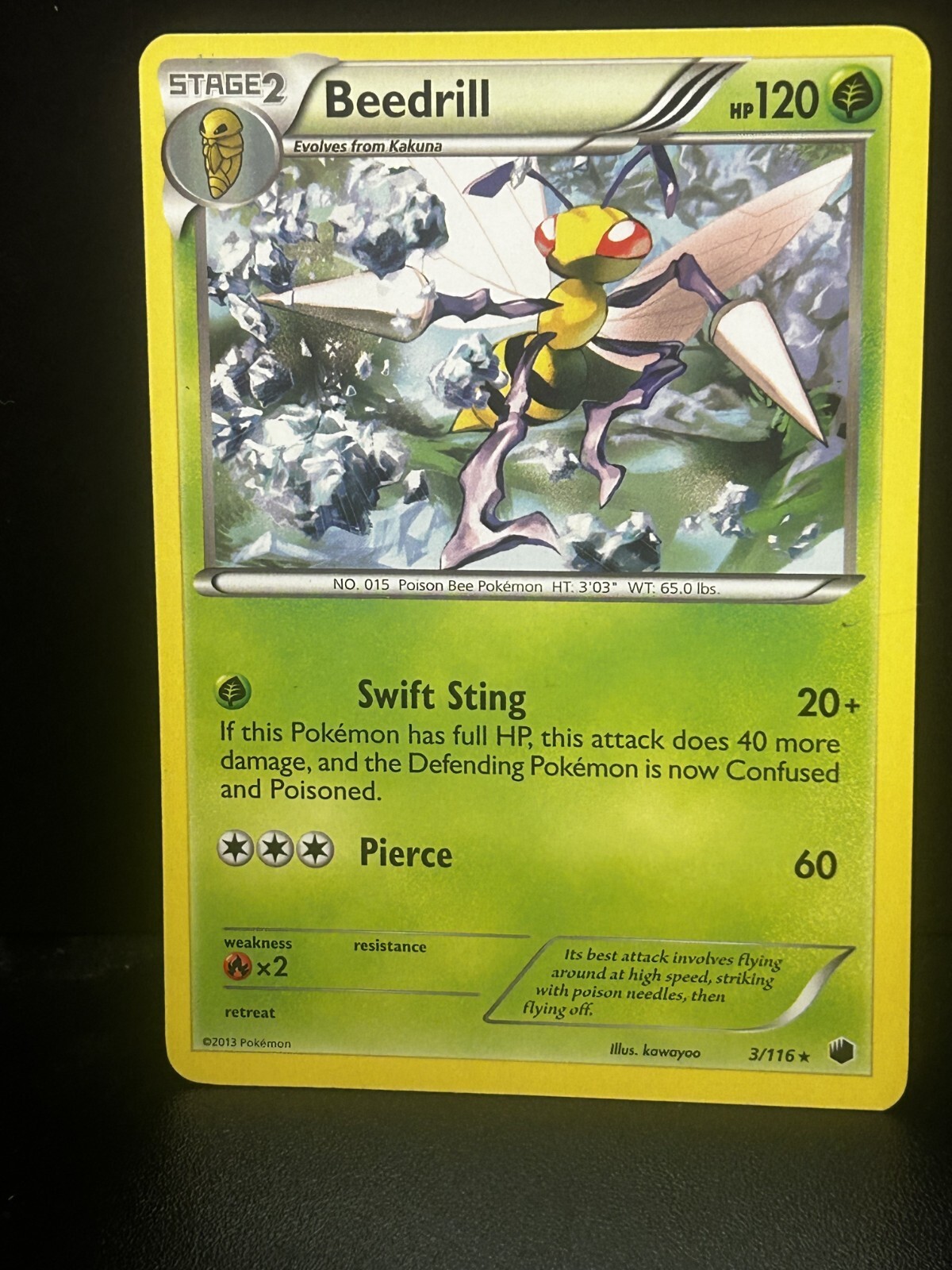 Pokemon Plasma Freeze Beedrill #3/116 Rare Lightly played