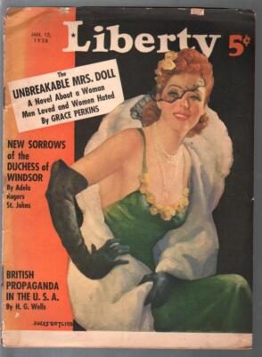MAG: Liberty 1/15/1938-Jules Gotlieb Good Girl Art-Lily Pons-HG Wells-FR