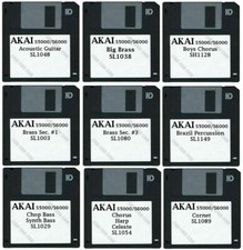 Akai S5000 / S6000 Floppy Disk 9 Disks Horizon 4 Set