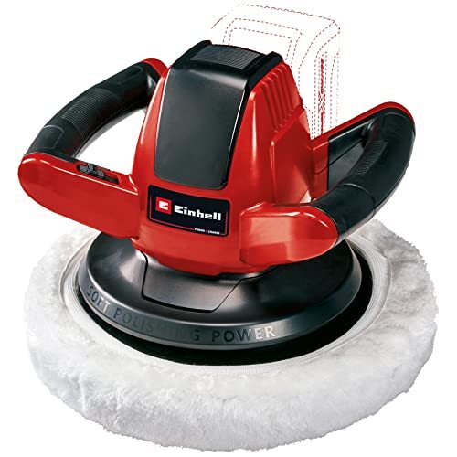 Einhell CE-CB 18/254 Li Solo 2500 RPM, Lucidatrice per Auto, Rosso/Nero, 254 mm