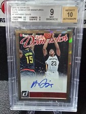 2015 Donruss Elite Dominator Signatures Gold /10 ANTHONY DAVIS #7 BGS 9 Auto 10