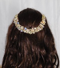 AB Hair Accessory Wreath Tiara Vine Rhinestone Crystal Prom Headband Bridal 3633