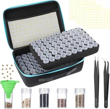 Seed Storage Organizer Box | 120 Slots Plastic Container w/ Labels & Tools