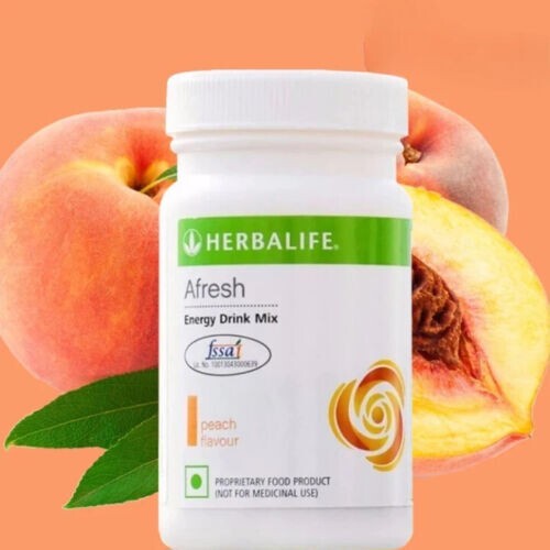 Herbal Afresh PEACH Energy Drink Mix Herbal Tea Concentrate 1.7 Oz EXP 2025