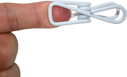 30 piezas clips de astillas blancas de 2 pulgadas, revestimiento de PVC pasador de ropa de alta elasticidad - Imagen 2 de 12