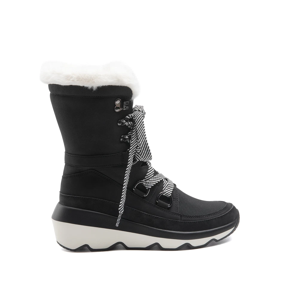 Botas de nieve aisladas forradas de piel para mujer impermeables antideslizantes botas de esquí para nieve Foto 4 de 4