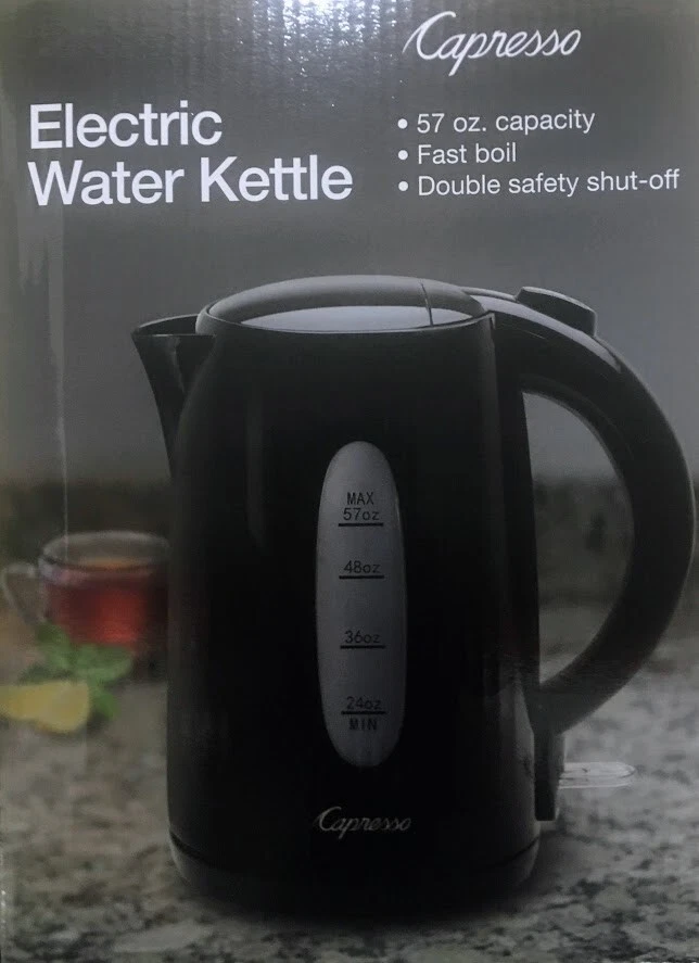 Capresso Black 1.7 Liter Electric Water Kettle