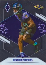 Brandon Stephens RC 2021 Phoenix Football Rookie Card #184 Baltimore Ravens NFL