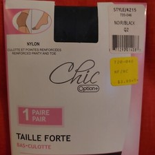 Vintage Pantyhose Option Color Black Queen Size 1 BQUE2
