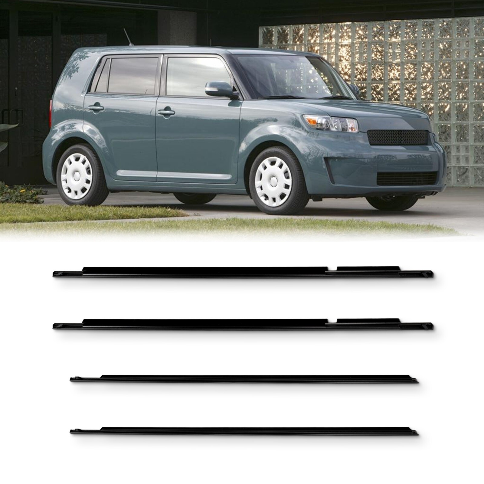 4Pcs Door Belt Molding Weatherstrip for Scion xB 2008 2009 2010 2011 2012-2015