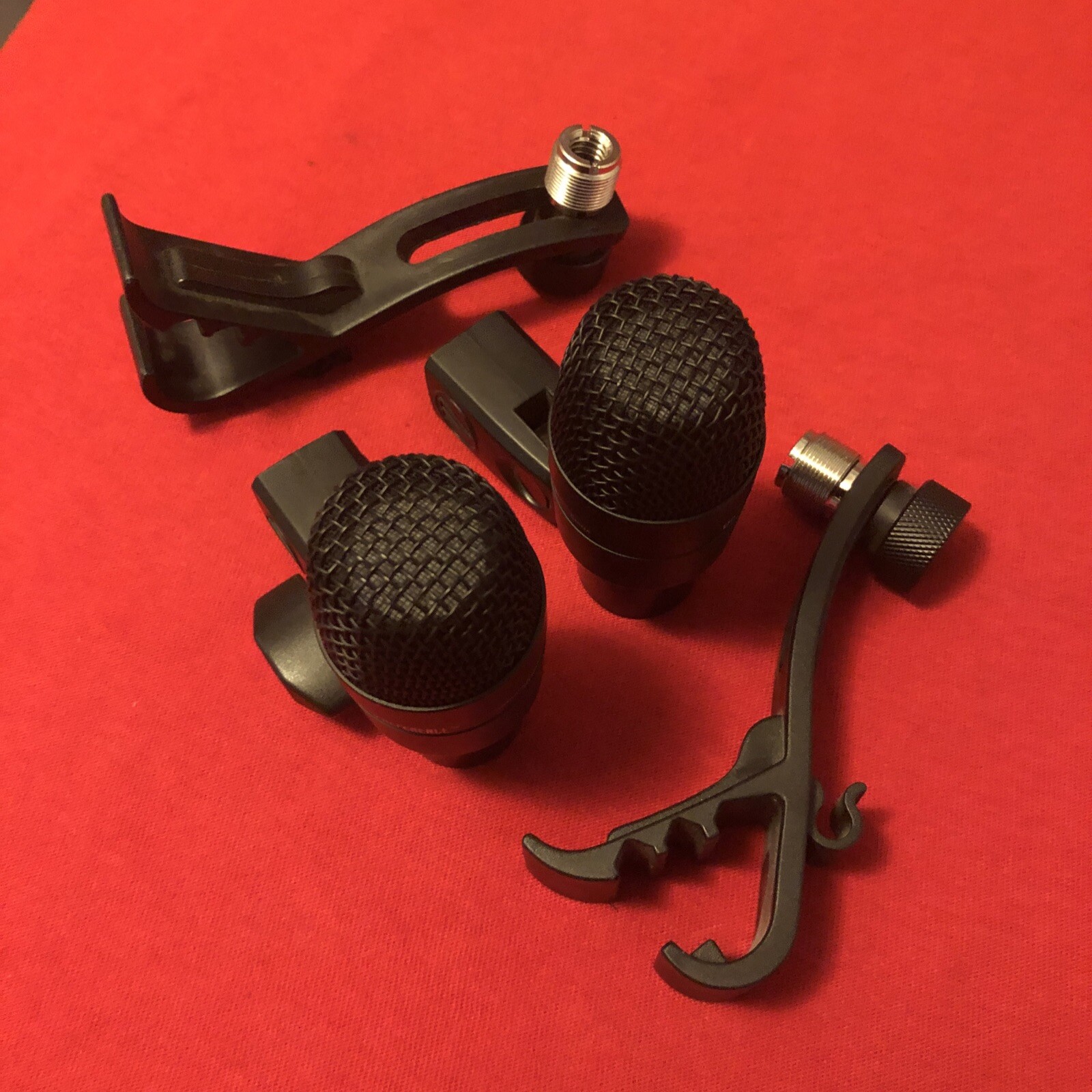 Drum Mic Set 2 Mics For Snare Toms Cajon Bongos DRSTX1 Microphone Kit