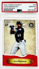 2022 Topps Holiday Countdown Julio Rodriguez RC Rookie Card #15 PSA 10 💎