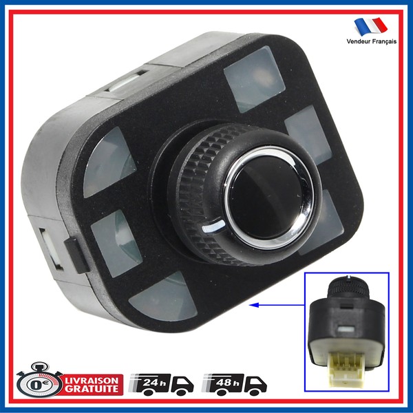 Partsline Audi A4 A5 Q5 Schalter Regler Knopf FüR AußEnspiegel Schwarz 4 Pins-image