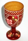 Vintage Wooden Pysanky EGG Cup Treenware Wood Chalice Khokhloma Russian USSR — photo 1