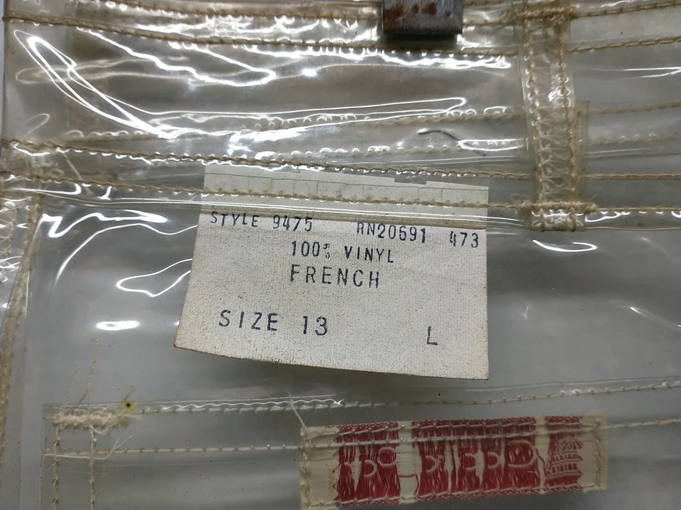 Pantalones para mujer transparentes de colección Parisienne Couture de vinilo transparente Gorpcore Boho raros  Foto 2 de 4