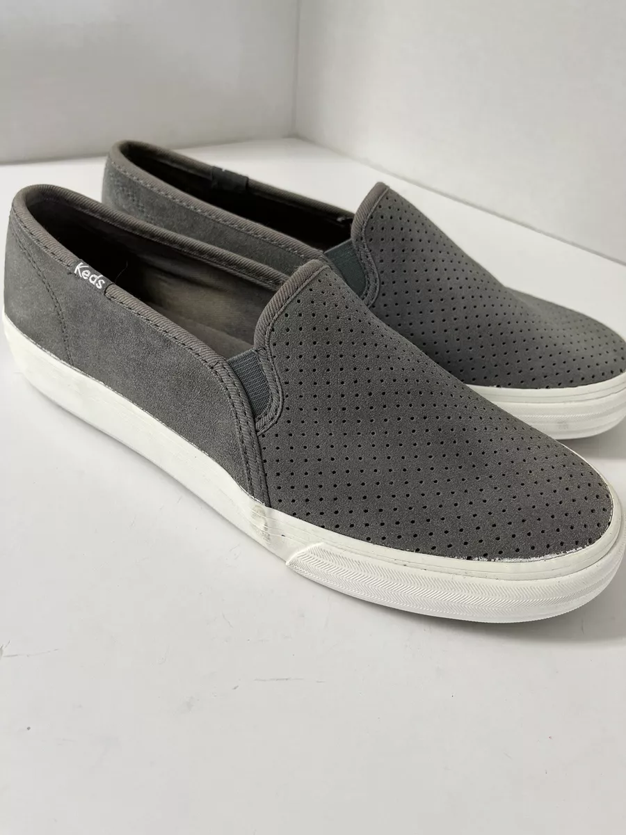 Keds double decker perf suede gray sale