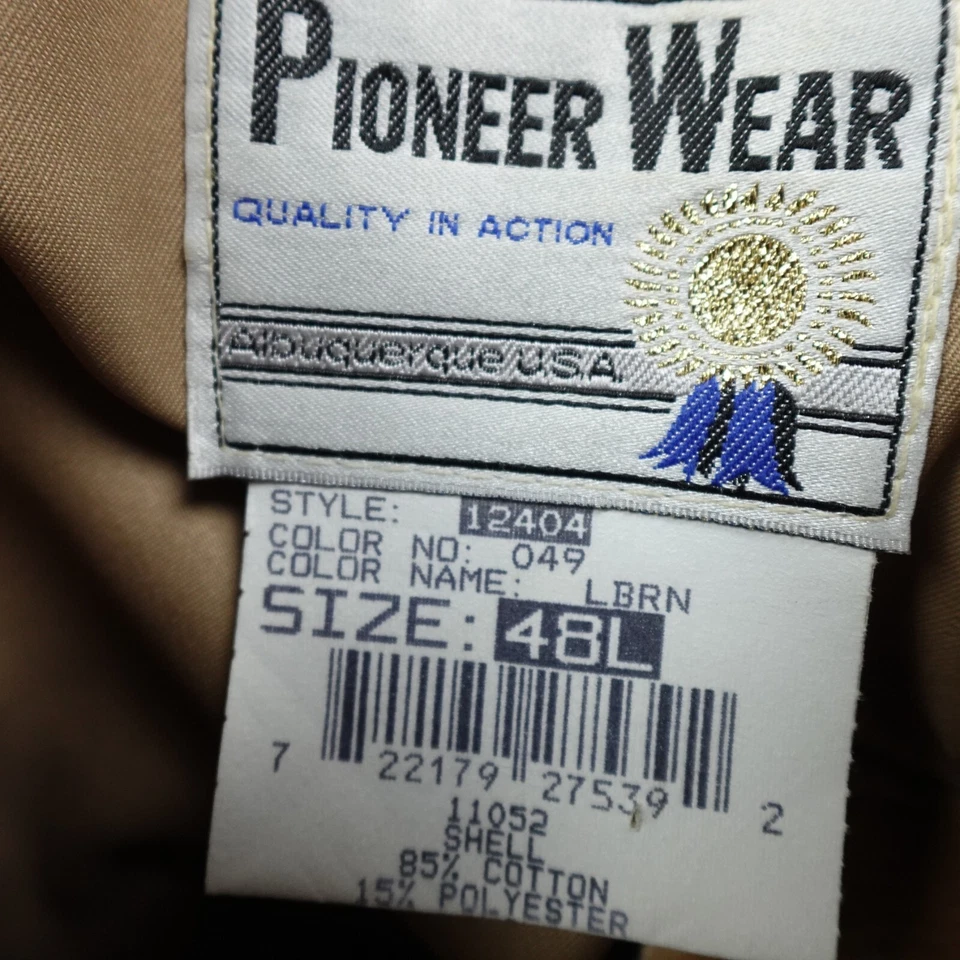 Blazer Pioneer Wear Para Hombres 48 Largo Chaqueta Occidental Abrigo EE. UU. Bolsillos Acolchado Codo Foto 4 de 4