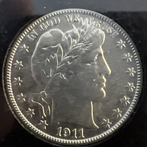 1911 S Barber Half Dollar In About AU W-404