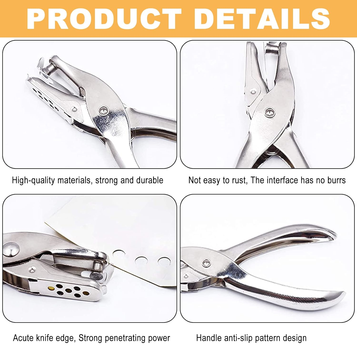 Single Hole Punch for Crafts, Small Hole Punch 6mm, Small Hole Punch