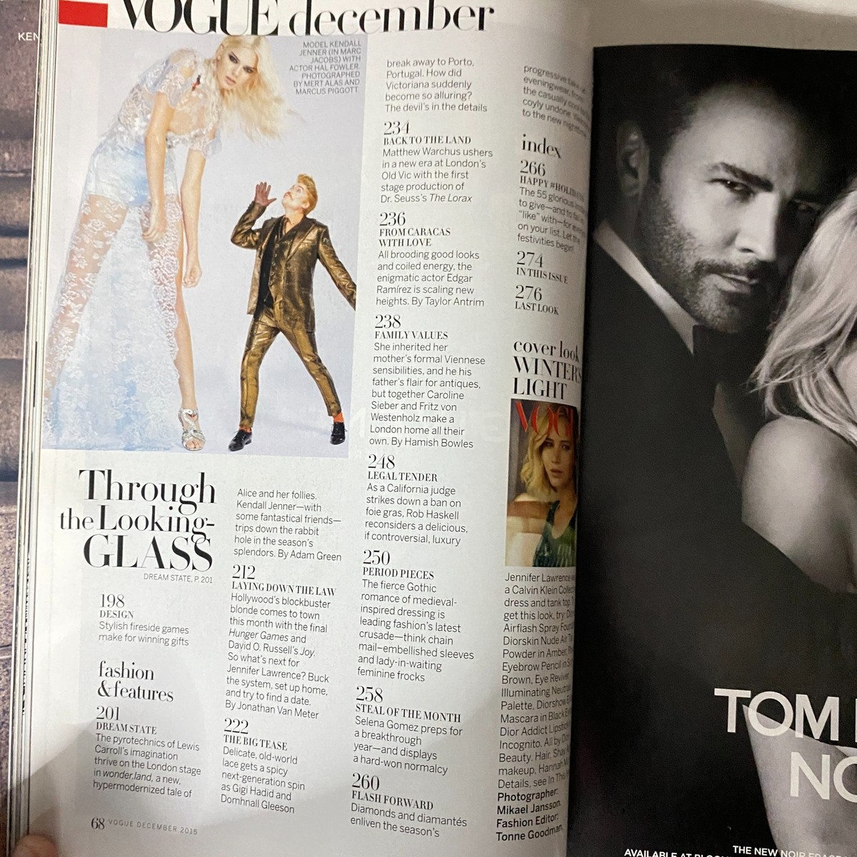 Vogue US Magazine December 2015 Jennifer Lawrence Cover No Label
