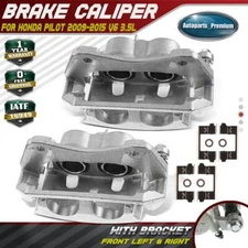 2x Front Left & Right Disc Brake Calipers with Bracket for Honda Pilot 2009-2015