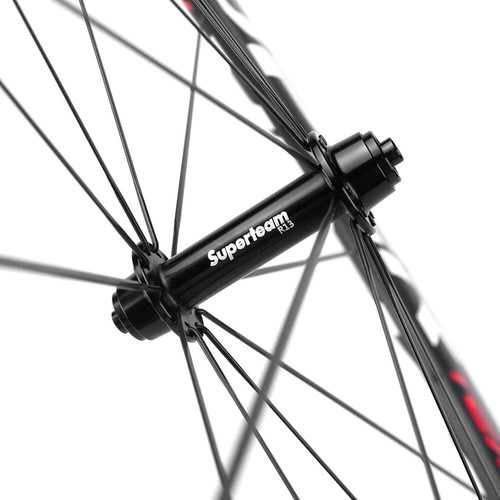 Superteam Bici da Strada in Fibra di Carbonio WHeels 700C Set di Ruote 50mm Opaca 23mm - Foto 7 di 14