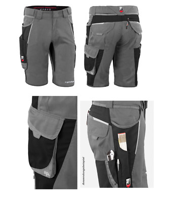 Arbeitsshorts Grizzlyskin Grau- Schwarz  Kurze Arbeitshose TOP Qualität 42-68
