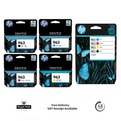 HP 963 Schwarz / Farbe Tintenpatronen für OfficeJet Pro 9010, 9012, 9020 Drucker